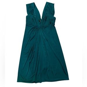 Vintage Y2K Green BCBG Cap Sleeve Empire Waist Cocktail Dress